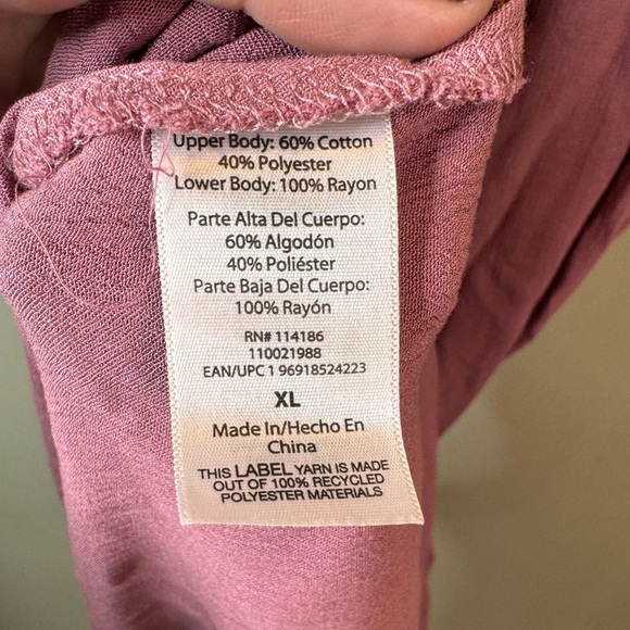 Frye Farmhouse Dress Button Down Pink XL Pockets - Picture 5 of 7